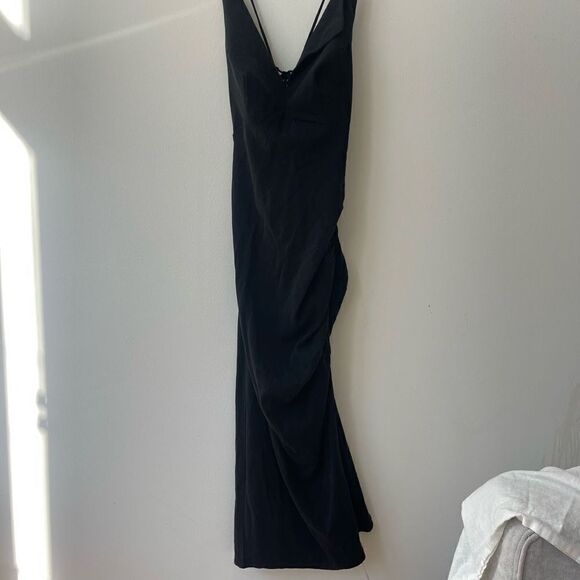 Mable Black Candance Tie Back Midi Dress Size Medium - Picture 1 of 8